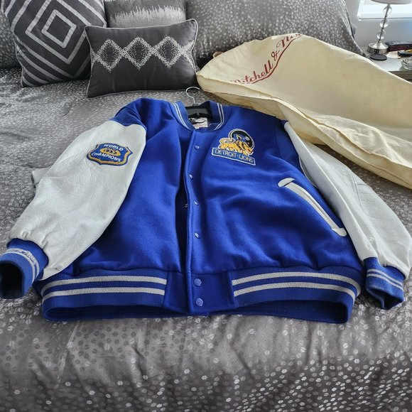 Limited Edition Mitchell and Ness Detroit Lions Varsity Jacket